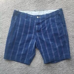 Tommy Bahama Shorts Mens 38 Blue Plaid Chino Relax Outdoor Fishing Beach